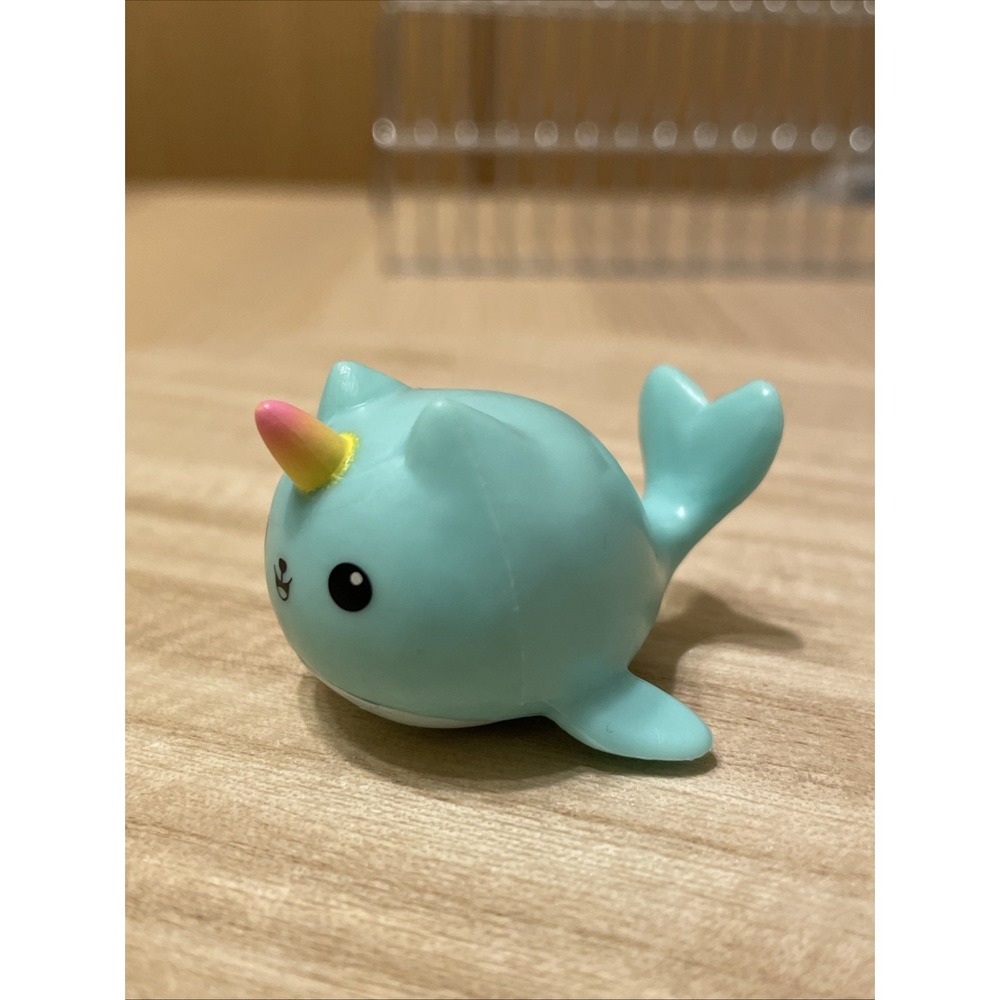 DreamWorks Not Quite Narwhal PVC Figure Rainbow Unicorn Whale 1.5" Mini Toy